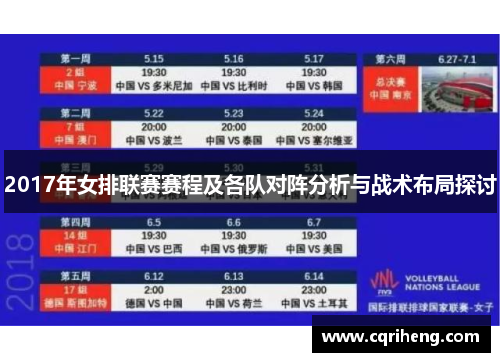 2017年女排联赛赛程及各队对阵分析与战术布局探讨